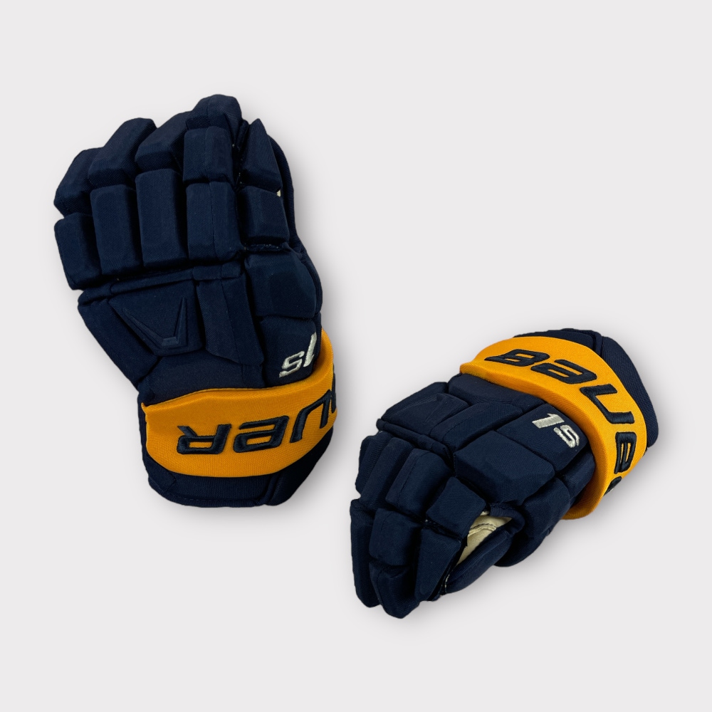 Pro Stock 14” Bauer Buffalo Sabres Supreme 1S Hockey Gloves Eichel