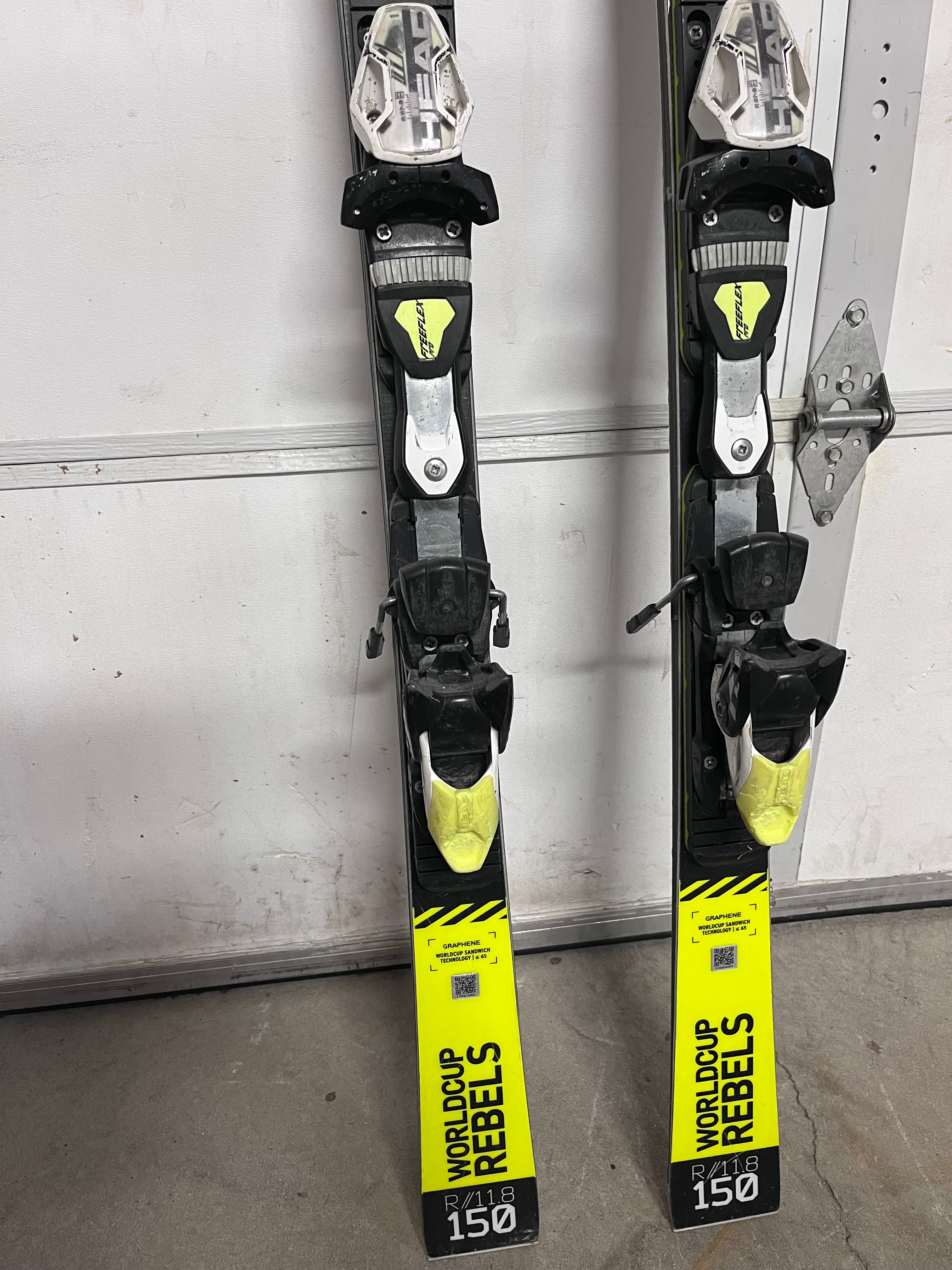 Used HEAD 150 cm Racing World Cup Rebels i.SL RD Skis With 
