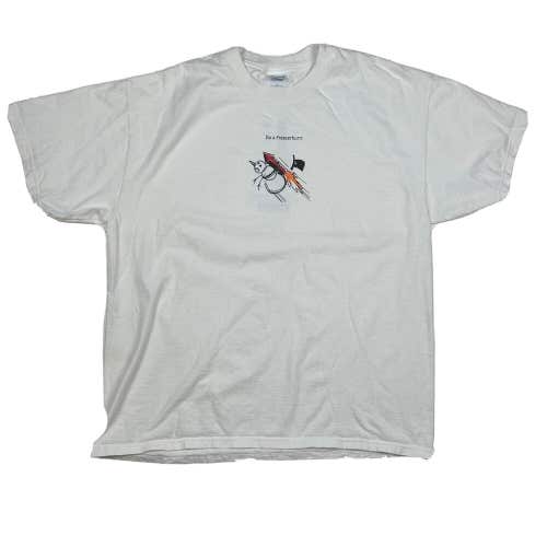 Y2K Do a Freezerburn Hiram Walker Drinks Graphic T-Shirt White Sz XL