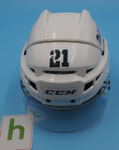 San Jose NHL Game-Used CCM White #21 Jacob Middleton Helmet Pro Stock