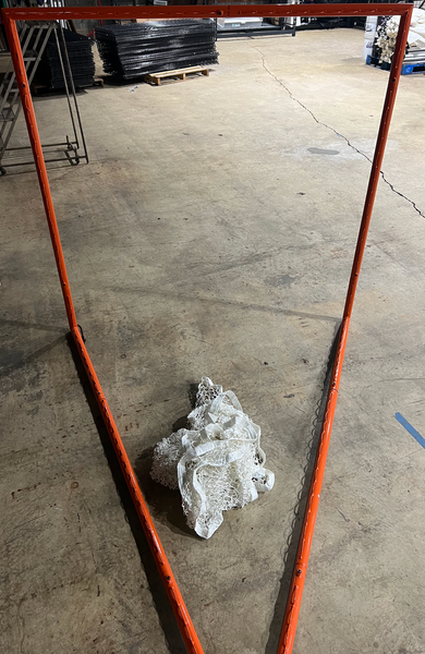 Used Predator Lacrosse High School Goal Includes 3mm White Net with lacing cord