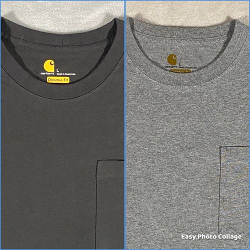 Lot Of 2 Carhartt Mens T Shirts Size L Original Fit Short Sleeve Pocket Workwear