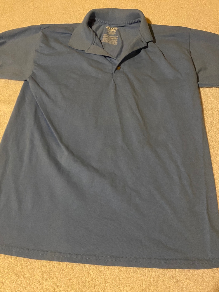 Gildan Dry Blend Adult Medium Blue Short Sleeve Polo Shirt