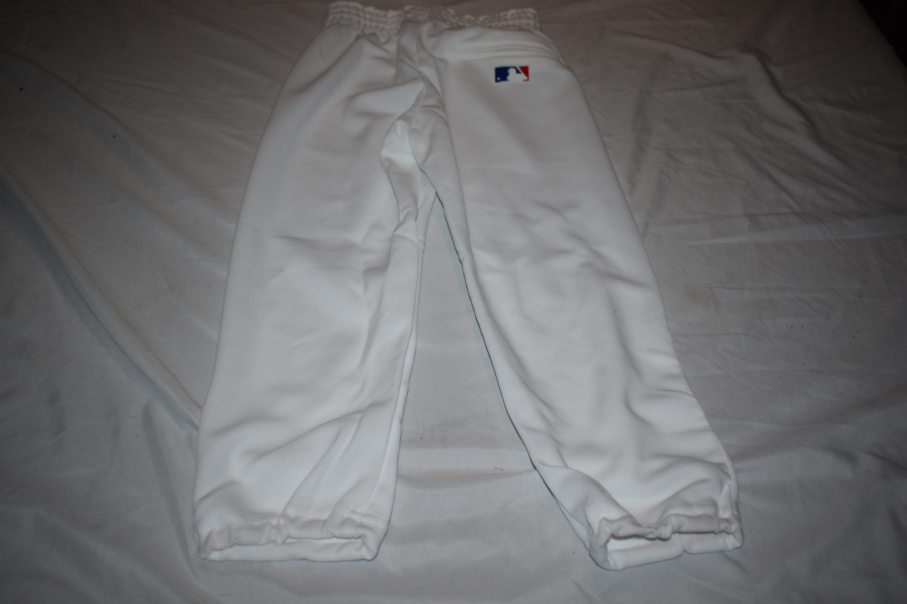 NEW - Team MLB by Majestic Polyester Baseball Pants, White, Youth Medium