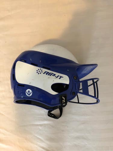 Used Rip It Softball Batting Helmet with Cage (6 1/2 - 7 3/8)