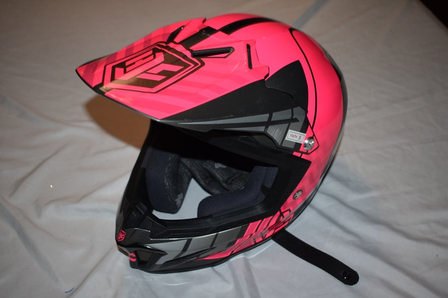 hjc pink motorcycle helmet