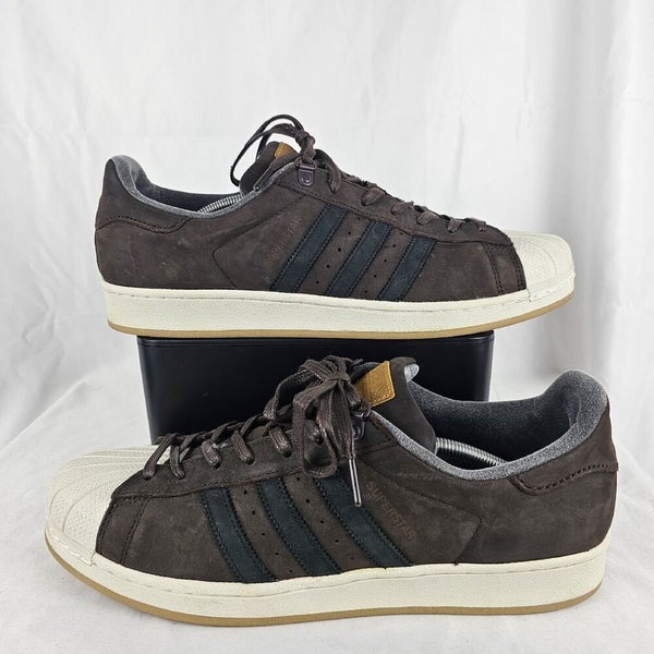 Adidas Superstar Dark Brown S82214 Leather Sneakers Mens Size 13 | SidelineSwap
