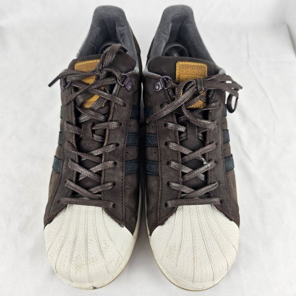 Adidas Superstar Dark Brown S82214 Leather Sneakers Mens Size 13 | SidelineSwap