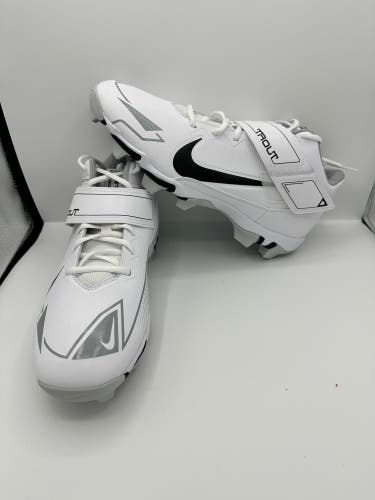 Nike Force Trout 8 Keystone Baseball Cleats CZ5911 100 White/Black Men's Size 13