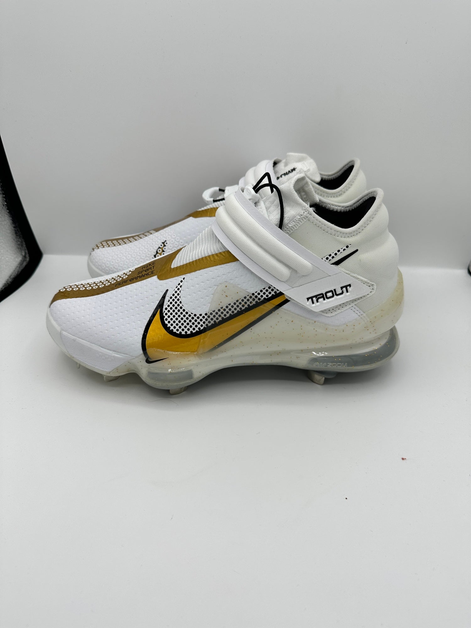 Nike Air Force Zoom Mike Trout 7 Baseball Cleats White Gold Size 8