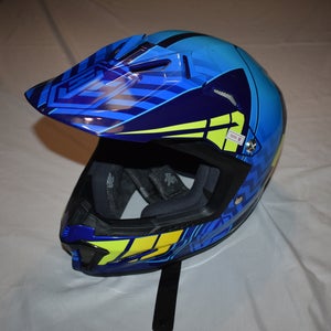 HJC CL-XY II Motocross Helmet, Blue/Yellow, Youth Medium - Great Condition!
