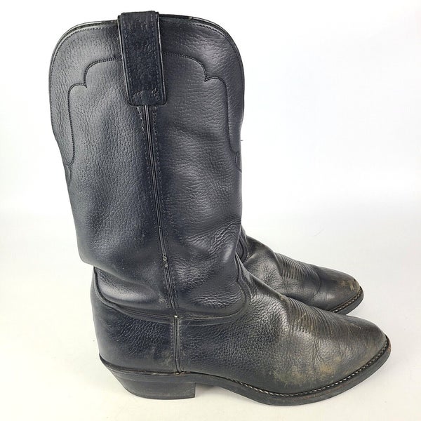 Tony Lama Stampede Mens Cowboy Western Boots Black Leather Style