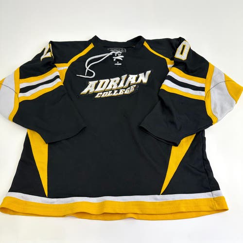 Used Adrian College Black Harrow Mens Game Jersey | Size XL | #8