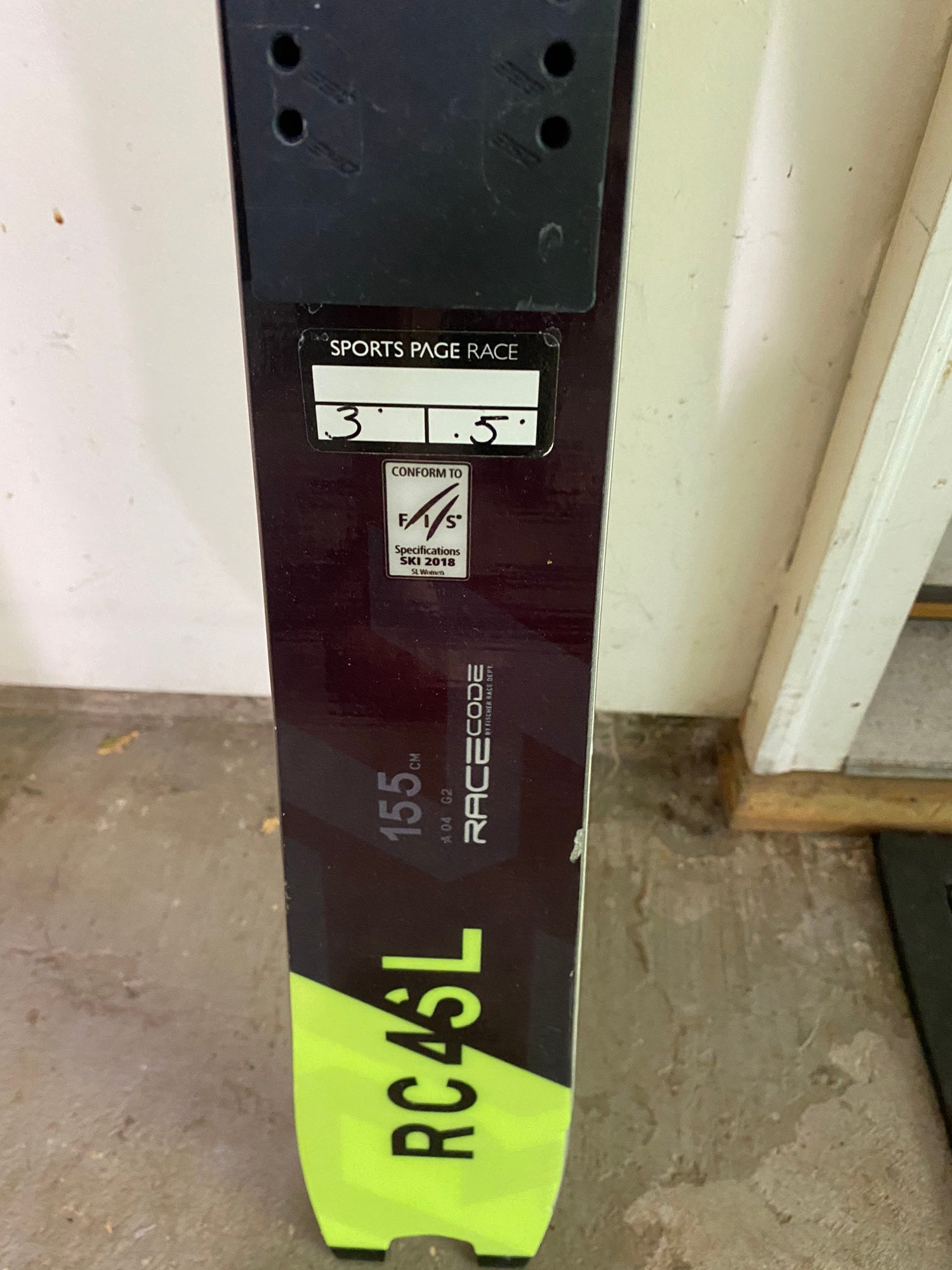 Single Fischer RC4SL 155cm SL SKI | SidelineSwap