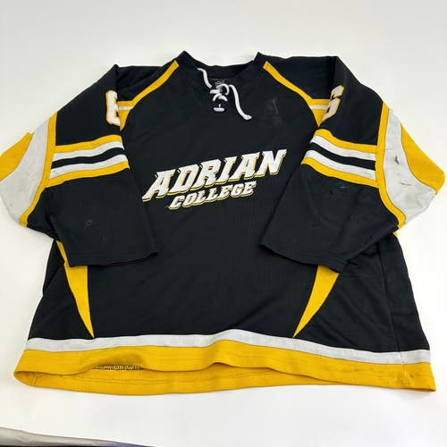 Used Adrian College Black Harrow Mens Game Jersey | Size XL | #6