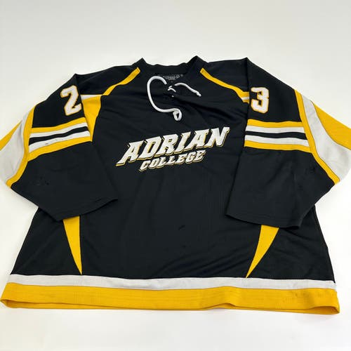 Used Adrian College Black Harrow Mens Game Jersey | Size XL | #23