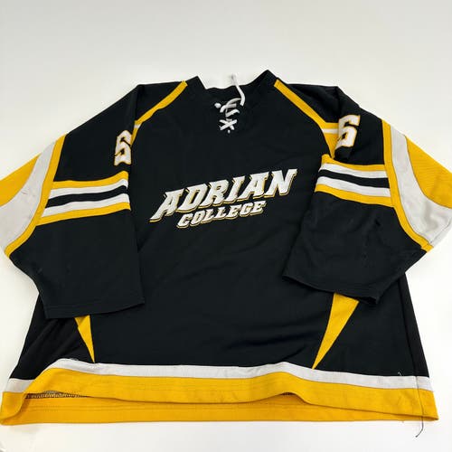 Used Adrian College Black Harrow Mens Game Jersey | Size XL | #5