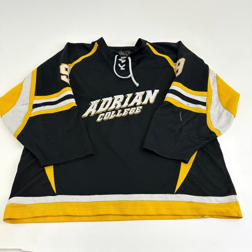 Used Adrian College Black Harrow Mens Game Jersey | Size XL | #9