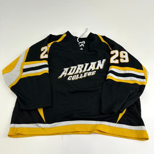 Used Adrian College Black Harrow Mens Game Jersey | Size XL | #29
