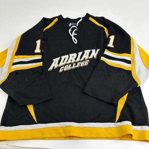 Used Adrian College Black Harrow Mens Game Jersey | Size XL | #11