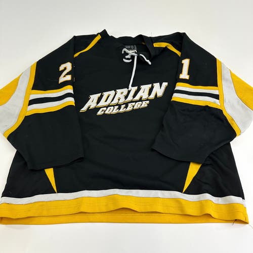 Used Adrian College Black Harrow Mens Game Jersey | Size XL | #21