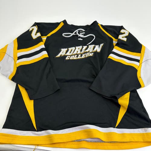 Used Adrian College Black Harrow Mens Game Jersey | Size XL | #22