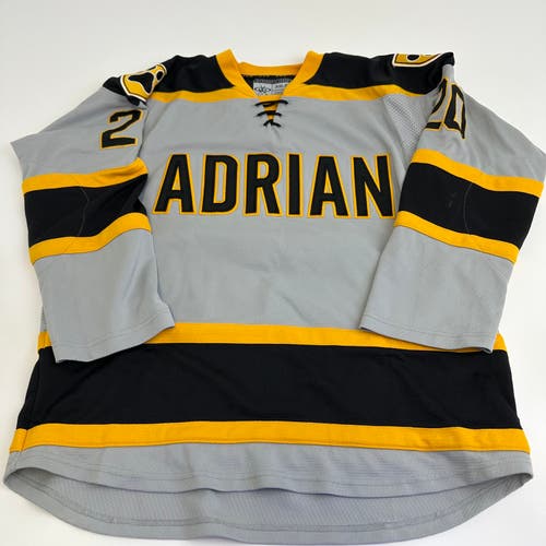 Used Adrian College Grey Womens JOG Game Jersey | Size Medium-50 | #20