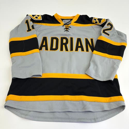 Used Adrian College Grey Womens JOG Game Jersey | Size Small-48 | #12