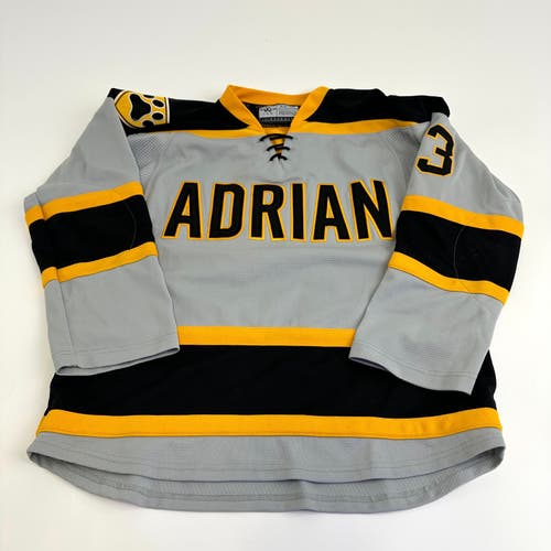 Used Adrian College Grey Womens JOG Game Jersey | Size Small-48 | #3