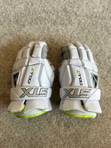 Used Player's STX Cell V Lacrosse Gloves 13"