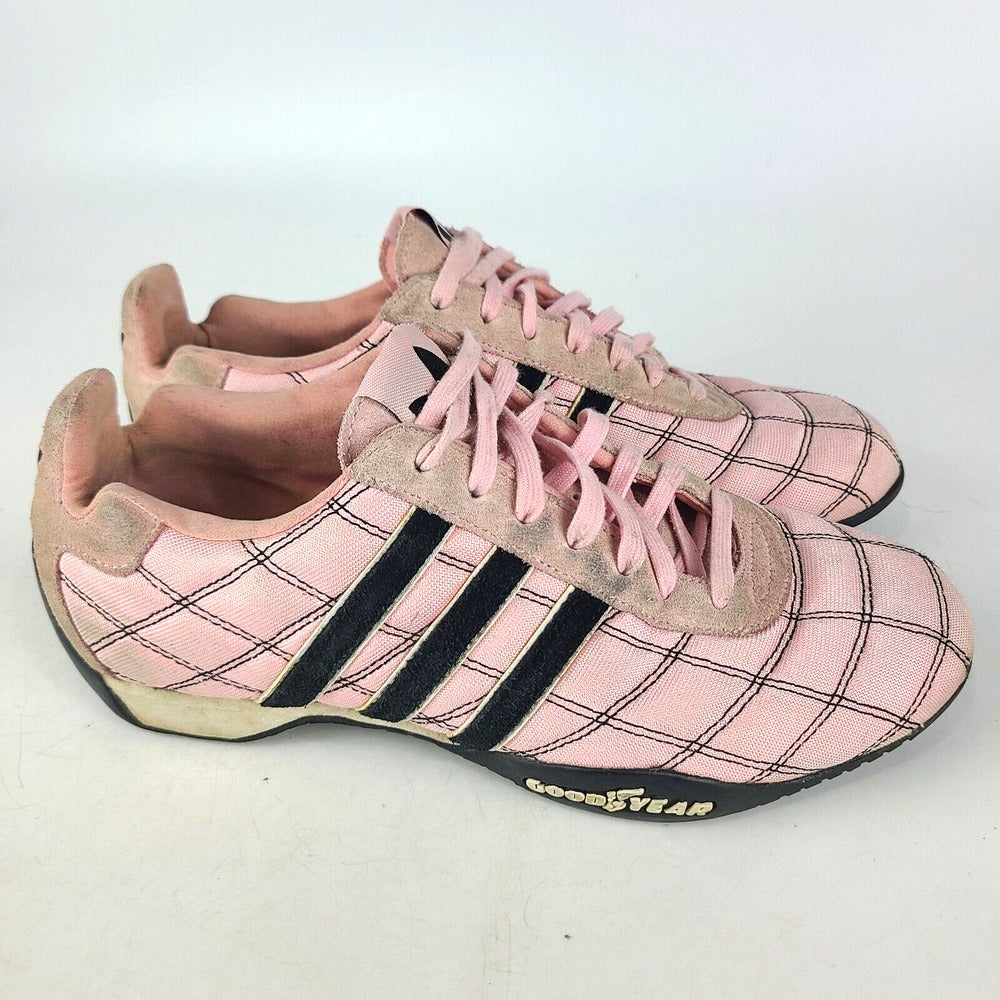 Adidas Tuscany Goodyear Shoes Women's7 Pink/Black Quilted Sneakers | SidelineSwap