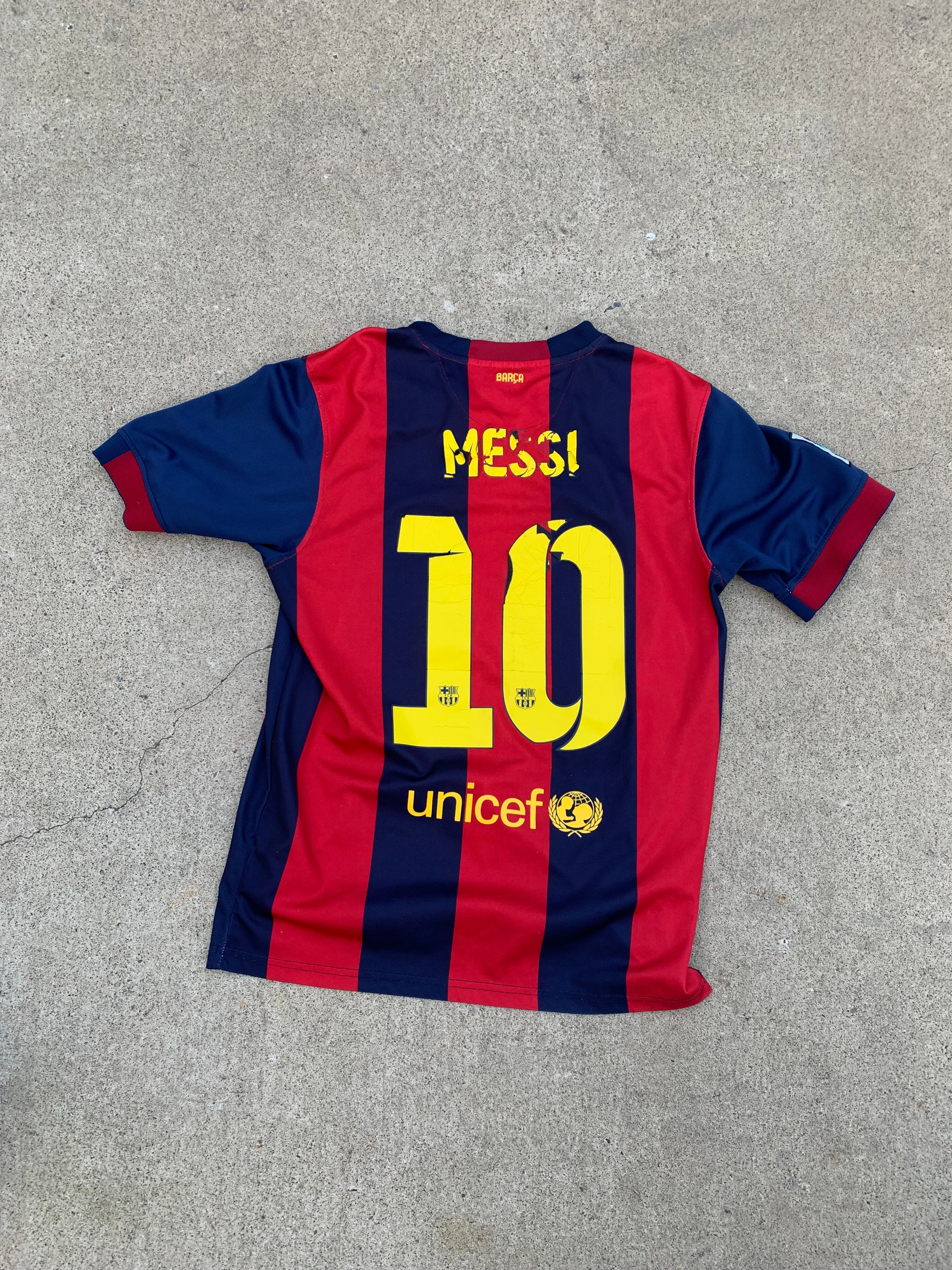 2014/2015 Barcelona retro jersey-14/15 Barca football shirt for Messi