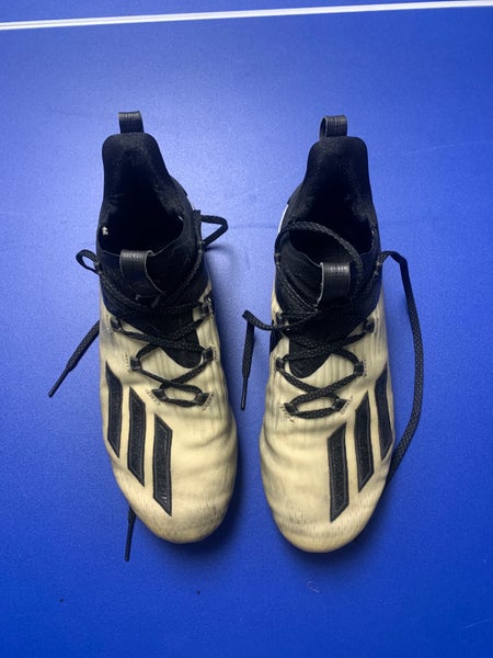 Used White Adizero Football Cleats Size 8.5
