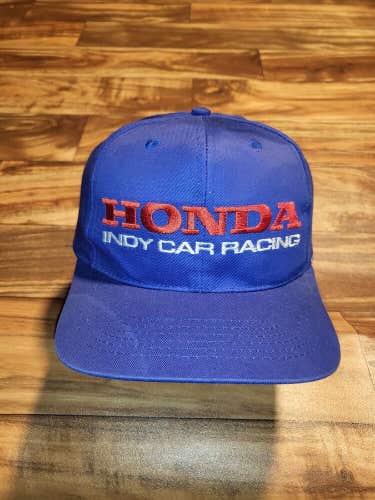 Vintage Rare Honda Indy Car Racing Blue Sports Promo Hat Cap Vtg Snapback