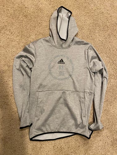 Gray Adidas Hooded Sweatshirt Medium