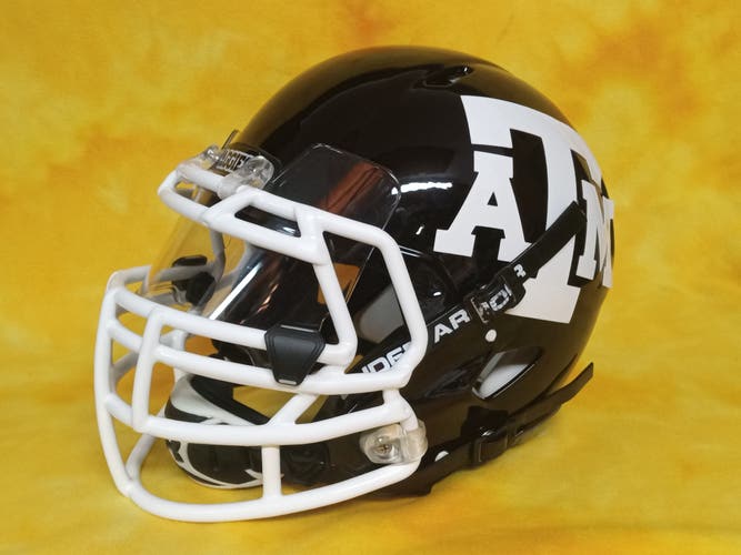 WOW! Super custom TEXAS A&M Aggies fullsize Riddell Speed helmet black and white