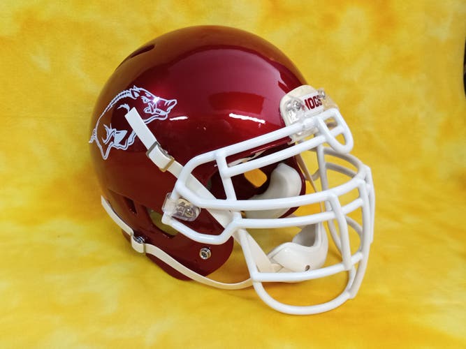 Arkansas Razorbacks throw-back super custom fullsize football helmet Rawlings