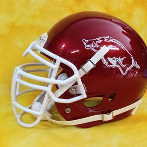 Arkansas Razorbacks throw-back super custom fullsize football helmet Rawlings