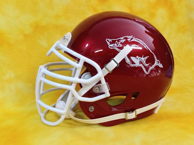 Arkansas Razorbacks throw-back super custom fullsize football helmet Rawlings