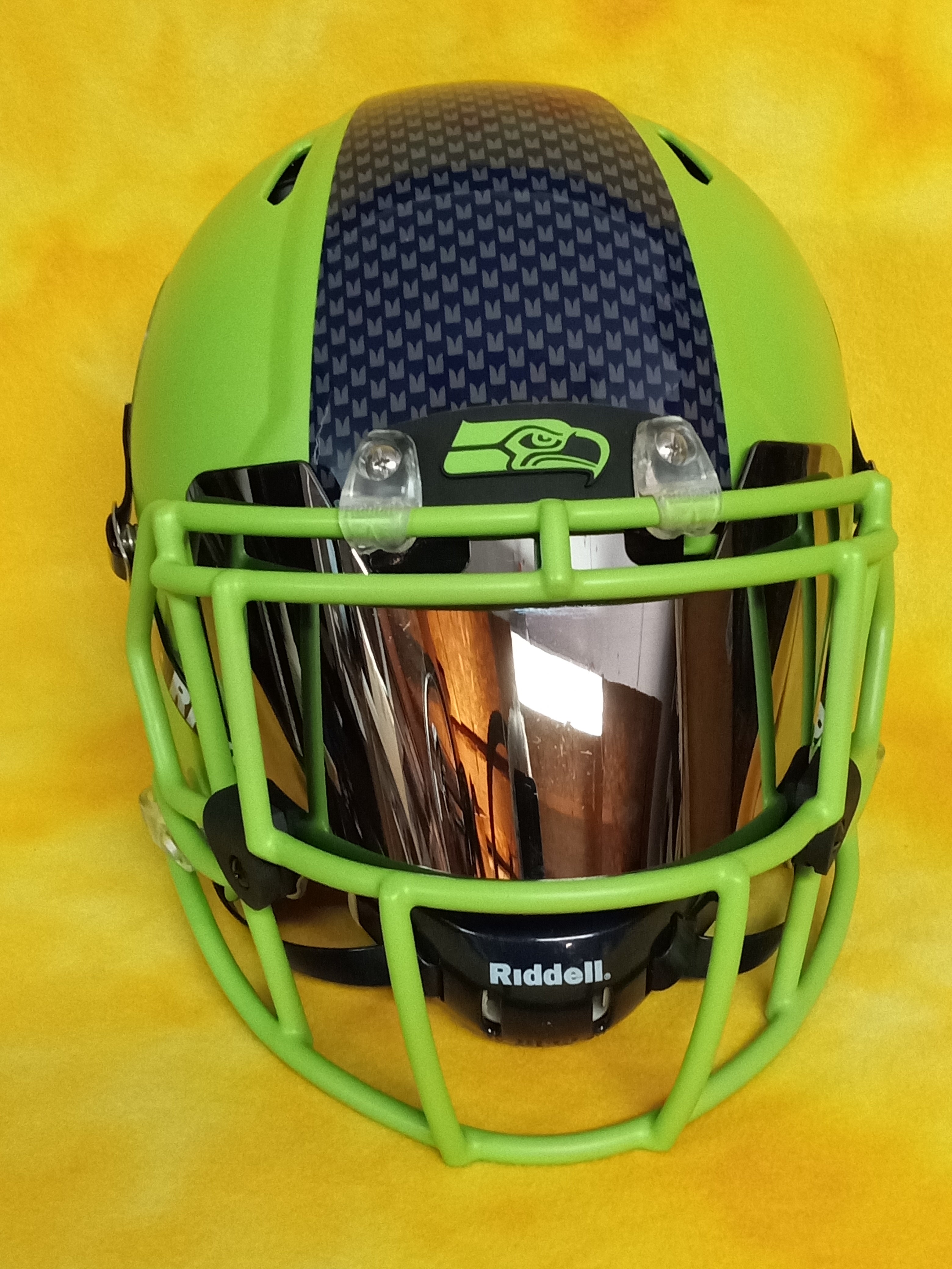 Seattle Seahawks Neon Green very custom fullsize football helmet