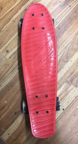 Kryptonics Classic Torpedo Red Plastic Retro 70s-Style Skateboard EXCELLENT LOOK