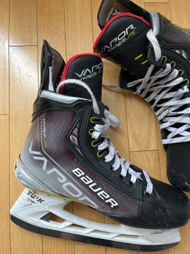 Vapor Bauer HYPERLITE Hockey Skates 7.5 Fit 2 With LS tI Pulse Steel Incl With Super Feet Insoles