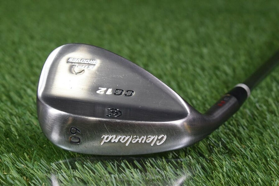 CLEVELAND GOLF CG12 60 10 LOB WEDGE W/ TRUE TEMPER WEDGE FLEX STEEL SHAFT LEFTY