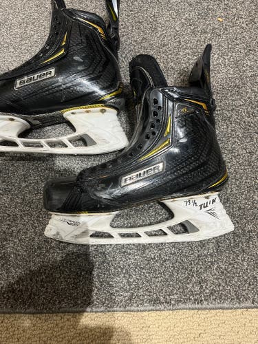 Used Bauer Supreme 2S Pro Skates Size 7.5, D Width with Tu’k Holders