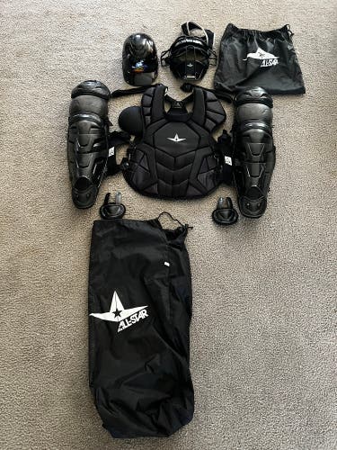 Pro Issued All-Star System 7 Axis Catchers Set