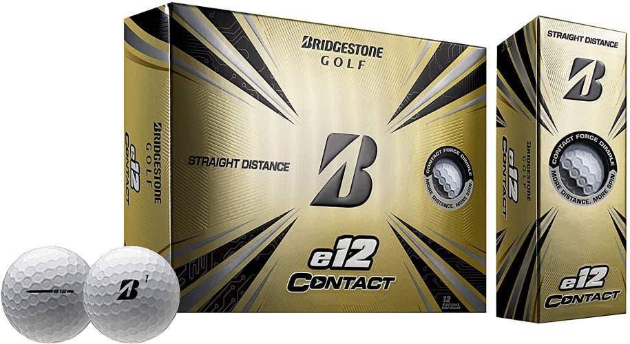 Bridgestone e12 Contact Soft Golf Balls (12pk, WHITE, 2021) Soft E-12 NEW
