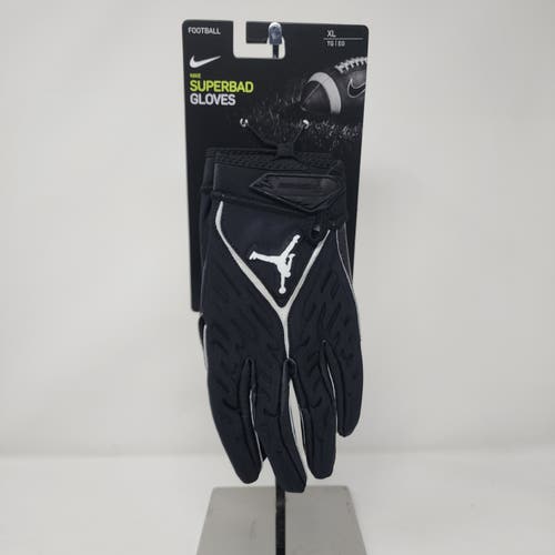 Nike Jordan Football Gloves Mens XL Black Superbad Lightweight Manigrip