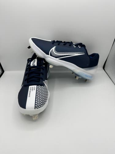 Nike Force Zoom Trout 7 Pro Navy Blue White Cleats Spikes CQ7224-403 Men's 8.5