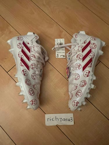 Adidas Freak 22 Big Mood Football Cleats White Red Emoji GZ6901 Mens Size 10