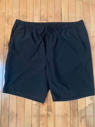 Mens Greg Norman Shark Black Golf Shorts Pocket Drawstring